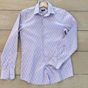 Versace Collection Trend Mens Cotton Lavender Dress Shirt Size 38 /15